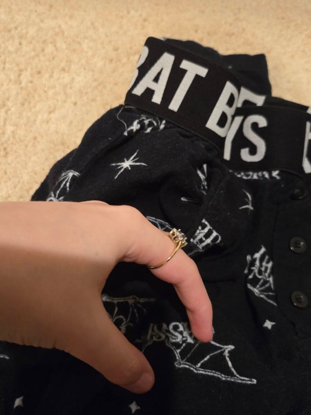 Hot Topic A Court of Thorns and Roses Bat Boys Pajama Pants Size Small - Picture 7 of 9
